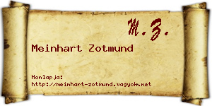 Meinhart Zotmund névjegykártya